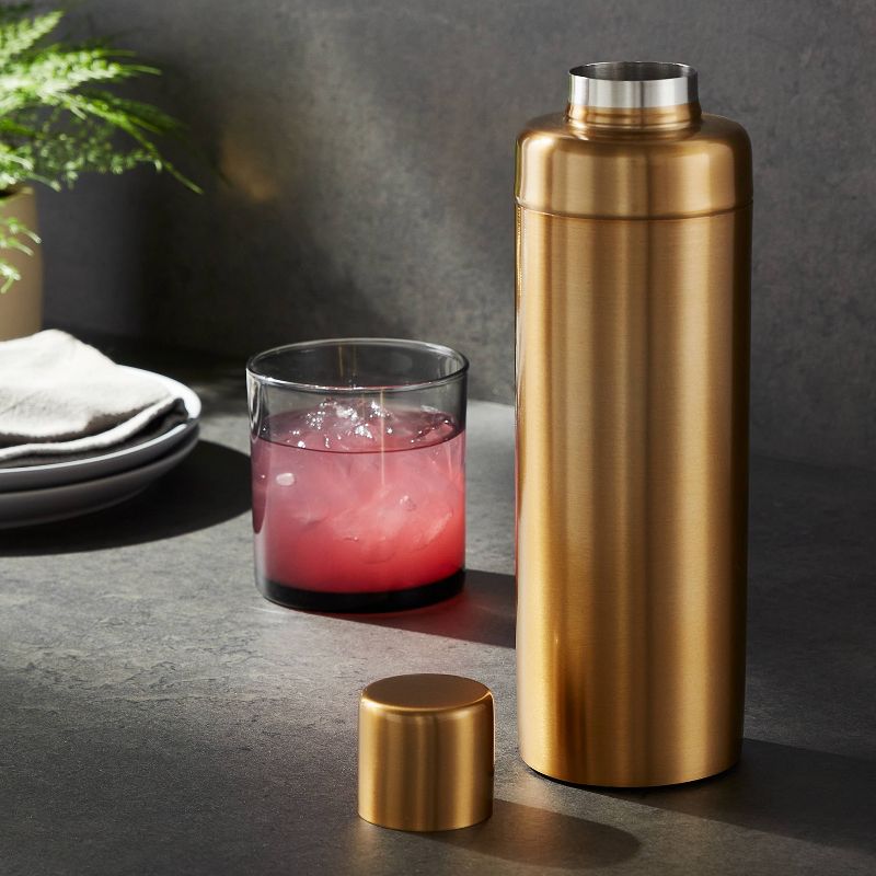 Metal Cocktail Shaker Gold - Threshold&#8482;, 3 of 5