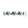 Slickblue Women's Sterling Silver Shamrock Charm Bracelet, Enamel Green Clover, Irish Style, Silver, 8 Inch - 3 of 4