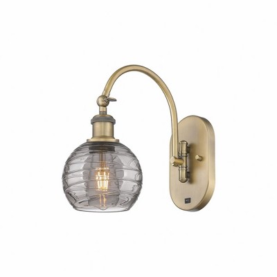 Athens Deco Swirl - 1 Light Arm Swivels Side to Side Wall Sconce In Industrial Style-11.63 Inches Tall and 5.88 Inches W