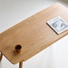 Mshliw Solid Oak Low Coffee Table with Storage Drawers, 100% Solid Wood Rectangular Center Table for Living Room or Study, Natural Writing Desk - 3 of 4
