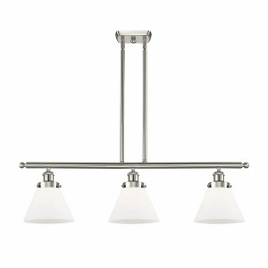 Cone - 3 Light Stem Hung Island In Industrial Style-11 Inches Tall and 36 Inches Wide - 1 of 1