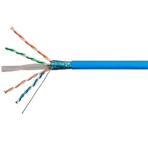 Monoprice Cat6A Ethernet Bulk Cable - 1000 Feet - Blue | Network Internet Cord - Solid, 350Mhz, STP, Riser Rated, Pure Bare Copper Wire, 24AWG, No - 1 of 4