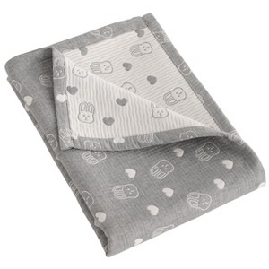 3 Layer Muslin Cotton Toddler Blanket, Super Soft and Warm Crib Blanket - NTBAY - 1 of 4