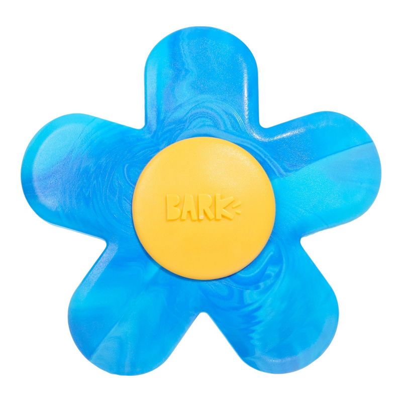 BARK Power Flower Strawberry Scented Super Chewer Dog Interactive Toy - Blue/Yellow, 1 of 10