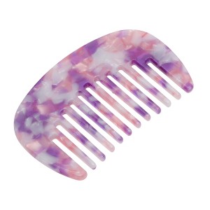 Unique Bargains Anti-Static Pocket Size Wide Tooth for Thick Curly Hair Detangling Comb 1 Pc - 1 of 4