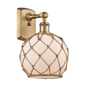 Farmhouse Rope - 1 Light Wall Sconce In Industrial Style-13 Inches Tall and 8 Inches Wide - 1 of 1