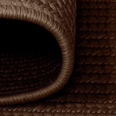Mink Brown Braided Reversible Synthetic Runner Rug 2'x5'