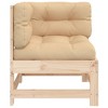 vidaXL Modular Corner Sofa - Solid Unfinished Pine Wood - Outdoor Sectional Set with Thickly Padded Cushions - Easy Assembly - 3 of 4