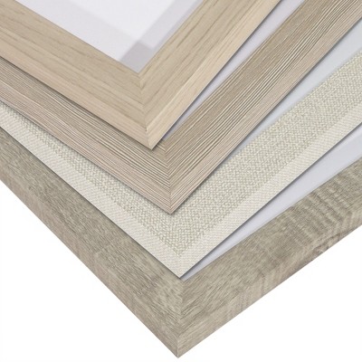 Rustic Farmhouse 8x10 Picture Frame Set with Mat - 4 Pack