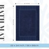 White Classic Cotton Bath Mat Floor Towel [Not a Rug] 2-Pack - 22x34" - 3 of 4