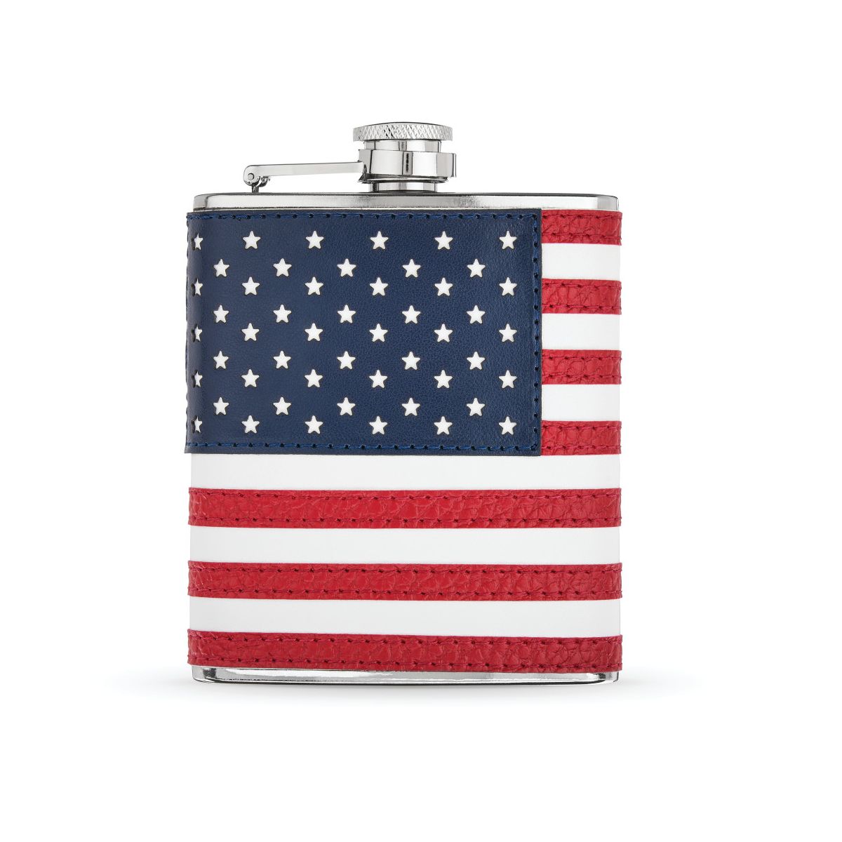 True American Flag 6 oz Stainless Steel Liquor Flask for Men, Durable Pocket Hip Flask with Funnel for Travel, Camping, Outdoor, Whiskey Gifts for Men