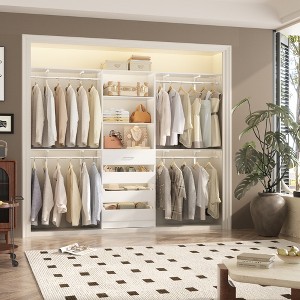Aheaplus 96'' Closet System with 4 Drawers and Shelves - 1 of 4