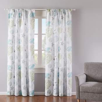Biscayne Lined Curtain Panel with Rod Pocket - Levtex Home
