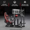 Dardoo Aluminum Profile Racing Sim Cockpit with Triple Monitor Mount & Red Seat,Compatible with Logitech,Thrustmaster.Excluding electronic devices - 4 of 4