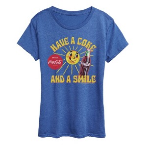 Women's - Coca-cola - Have A Coke And A Smile Short Sleeve Graphic T-Shirt - 1 of 4