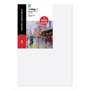 KINGART Stretched Canvas 24" x 36", 2-Pack - 1 of 4