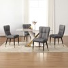 Bekrvio High-Back Faux Leather Dining Chairs Set of 4/6 - Modern Sturdy, Upholstered with Deep Sponge Seat, Metal Legs for Kitchen/Dining/Living Room - 4 of 4