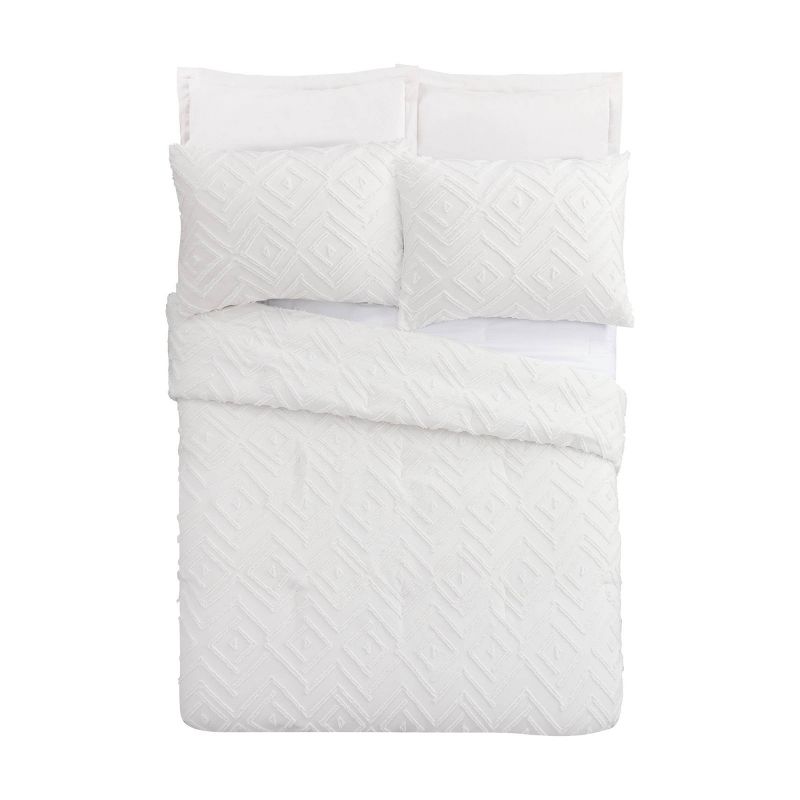 Teen Diamond Clip Dot Comforter Set White - Makers Collective, 2 of 8