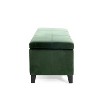 NicBex Contemporary Design Ottoman with Storage, Versatile Foot Stools Ottoman with Wooden Frame for Bedroom, Living Room, Retro Green - 3 of 4