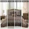Sapphtopaz Bedding Comforter Set 5 Piece Traditional Style Geometric Jacquard Embroidery Quilt Set with Throw Pillows - 2 of 4