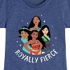 Girls' - Disney Princess - Moana Jasmine Pocahontas Mulan Royally Fierce Fitted Short Sleeve Graphic T-Shirt - 2 of 4