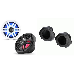 Clarion CMS-651RGB-SWB 6.5" Sport Grill LED Marine Speakers & Polaris RZR Front 6.5" Speaker Pods 2014-UP ( Except PRO XP) - 1 of 4