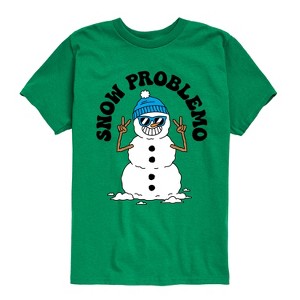 Boys' - Instant Message - Snowman Snow Problemo Short Sleeve Graphic T-Shirt - 1 of 4