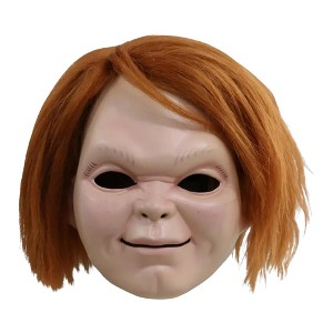 Trick Or Treat Studios Childs Play Curse of Chucky Chucky Plastic Adult Costume Mask with Hair - 1 of 3