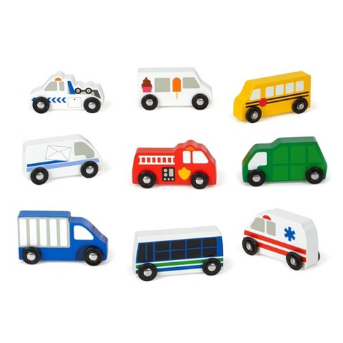 Melissa & doug wooden on sale town play set