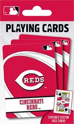 MasterPieces Officially Licensed MLB Cincinnati Reds Playing Cards - 54 Card Deck for Adults