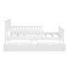 Cesicia Twin Size Wood Platform Bed with Guardrails on Both Sides and Two Storage Drawers - 2 of 4