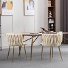Sapphtopaz Modern Set of 2 Dining Chairs Velvet Upholstered Bar Chair with Metal Legs Kitchen Chair with low Back Chairs for Kitchen, Bedroom - 3 of 4