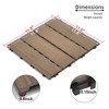 Chic Crate 22-Pack 12inch WPC Wood-Plastic Composite Patio Tiles – Interlocking DIY Decking Tiles, All-Weather Oak Flooring - 2 of 4