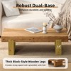 Kumasinova 47.6" Farmhouse Solid Wood Coffee Table Rustic Rectangle Center Table for Living Room&Office,Customizable Living Room Furniture,Natural - 3 of 4