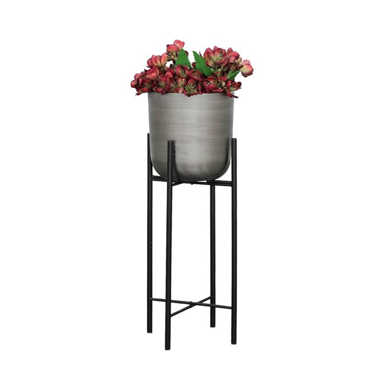 Set of 3 Metal Planters on Stand - Sagebrook Home, 4 of 12