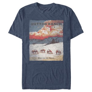 Men's Yellowstone Dutton Ranch Ride For The Brand Snow Poster T-Shirt - 1 of 4