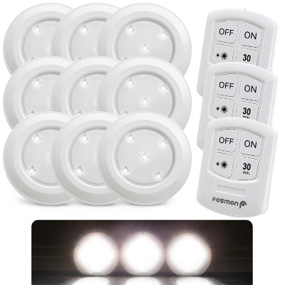 Fosmon Wireless Led Puck Light With Remote Control (battery Powered ...