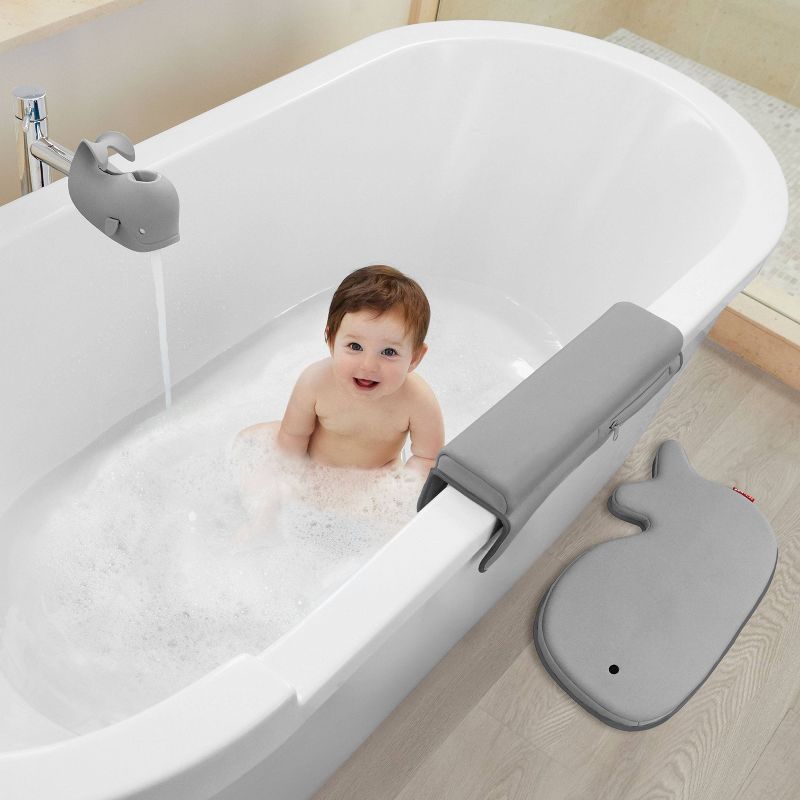 Skip Hop Moby Baby Bath Set with Four Bathtime Essentials - Gray - 4pk, 2 of 11