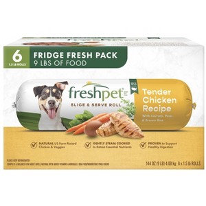 Freshpet Tender Chicken Flavor Recipe Value Pack Rolls Wet Dog Food - 9lbs - 1 of 3