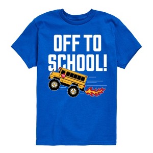 Boys' - Instant Message - Bus Off To School Short Sleeve Graphic T-Shirt - 1 of 4