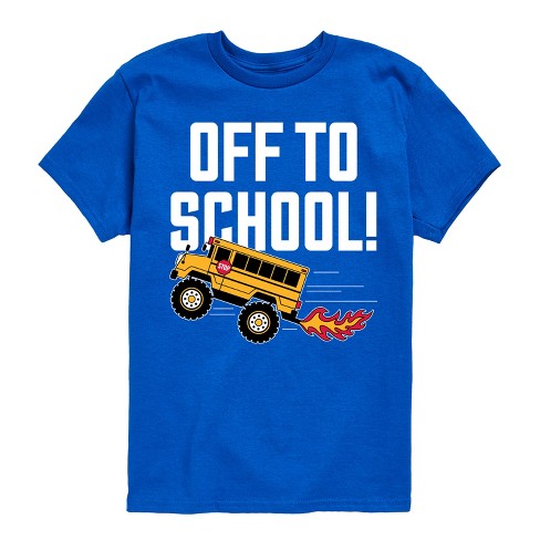 Boys' - Instant Message - Bus Off To School Short Sleeve Graphic T-Shirt - image 1 of 4