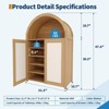 Coolmee 5 Tier Arched Shoe Storage Cabinet with Rattan Doors, Freestanding Shoe Rack with Adjustable Shelves for Entryway, Hallway, Living Room - 2 of 4