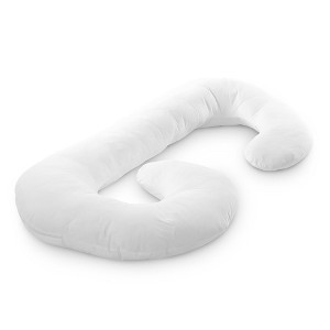 Cheer Collection Hypoallergenic J-Shape Body Pillow with Zippered Cover - 1 of 4