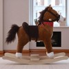 Mshliw Ride-On Plush Rocking Horse Toy with Galloping Sound, Red Scarf, Soft Saddle & Metal Frame for Ages 3+, Birthday Gift Idea, Halloween gift - 4 of 4