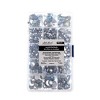John Bead 1000pcs Crystal AB Round Oval Acrylic Flat Back Rhinestones Assorted Box - 2 of 2