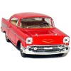 KiNSMART 1957 Chevy Bel Air Coupe 1:40 Scale 5" Die Cast Metal Classic Toy Car (Red) - 4 of 4