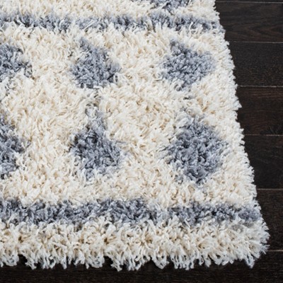 Fontana Gray Hand-knotted Shag Square Rug