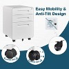 YONWAY 3 Drawer File Cabinet with Lock,Mobile Storage Cabinet,with Anti-tilt Wheels,for Legal/Letter/A4/F4 Size,for Home Office and School - 4 of 4