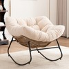 Lyngins Modern Indoor Leisure Rocking Chair with Thicken Seat Cushion,Comfy Accent Reclining Chair for Living Room,Nursery - 2 of 4