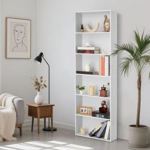Industrial 6 Tier Bookcase, Tall Storage Shelf for Home Office, 71 Inch Modern Bookshelf for Living Room, Bedroom, Easy Assembly - 1 of 4